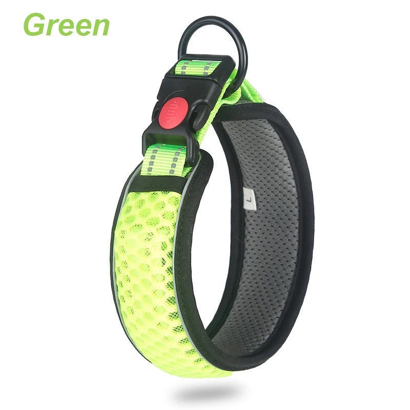 Soft Neoprene Padded Breathable Adjustable Reflective Dog Collar
