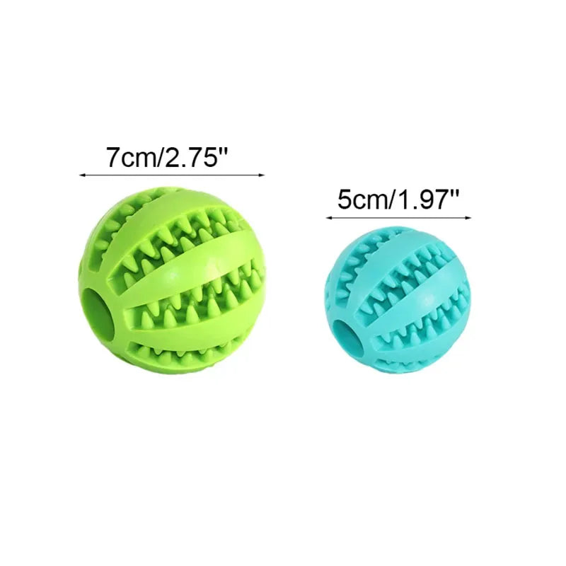 Interactive Rubber Toy Ball Chew & Tooth Cleaning Ball for Dogs & Cats