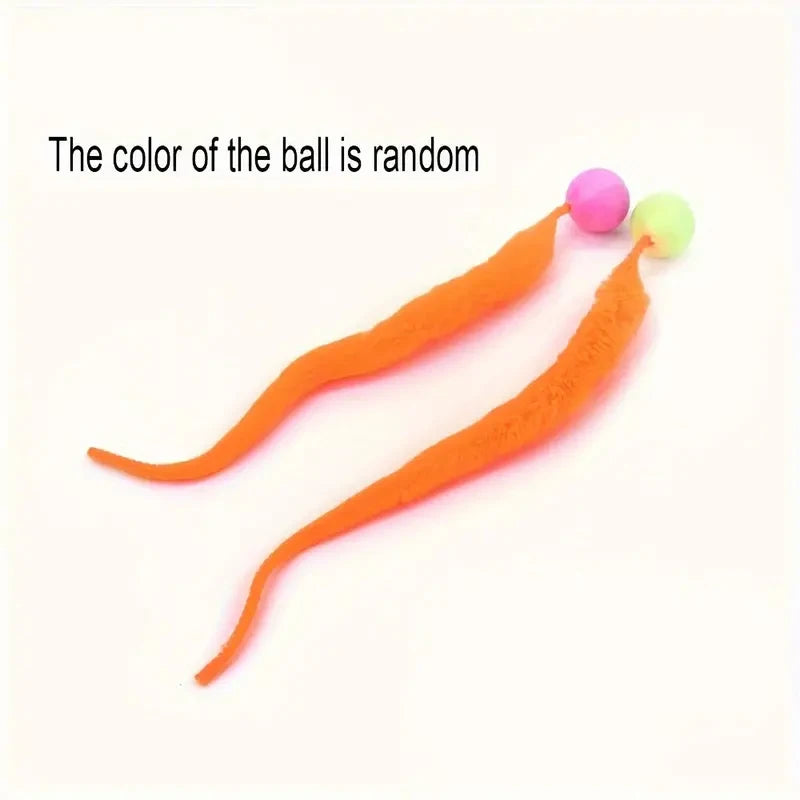 Colorful Bouncing Worm Toy Interactive Puzzle Fun for Cats