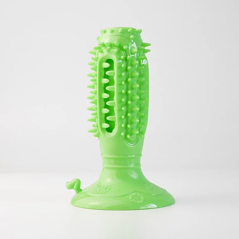 Squeaky Dog Chew Toy Durable Rubber Toothbrush for Aggressive Chewers