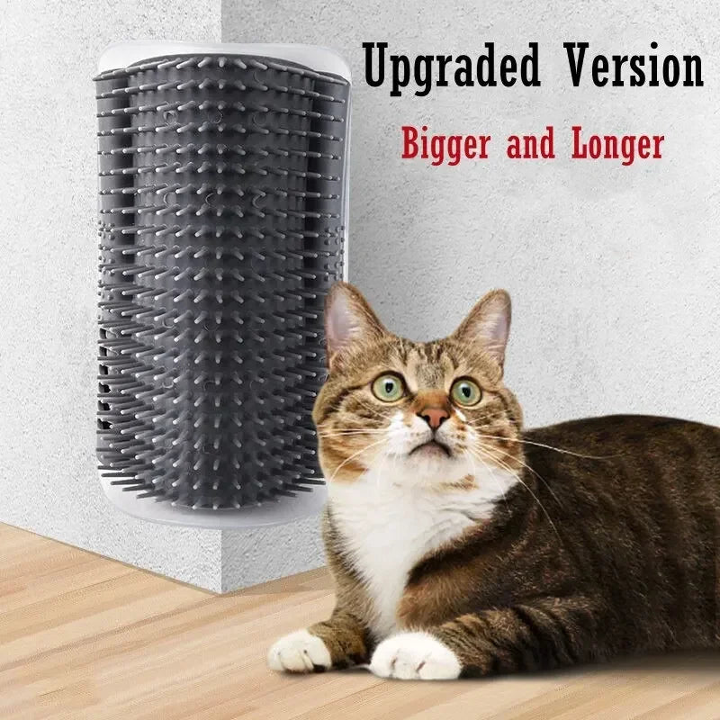 Cat Corner Self-Grooming Brush Wall-Mounted Pet Comb Accessory