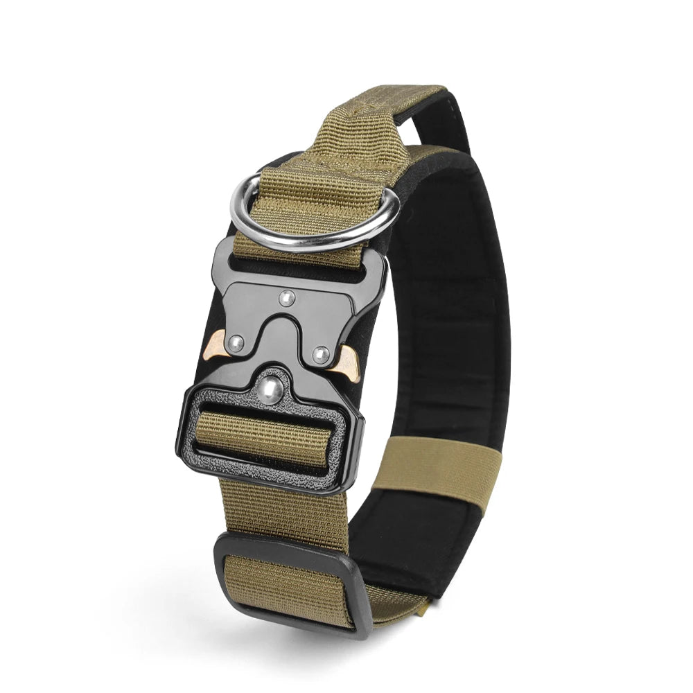 Heavy-Duty Adjustable Nylon Tactical Military Dog Collar