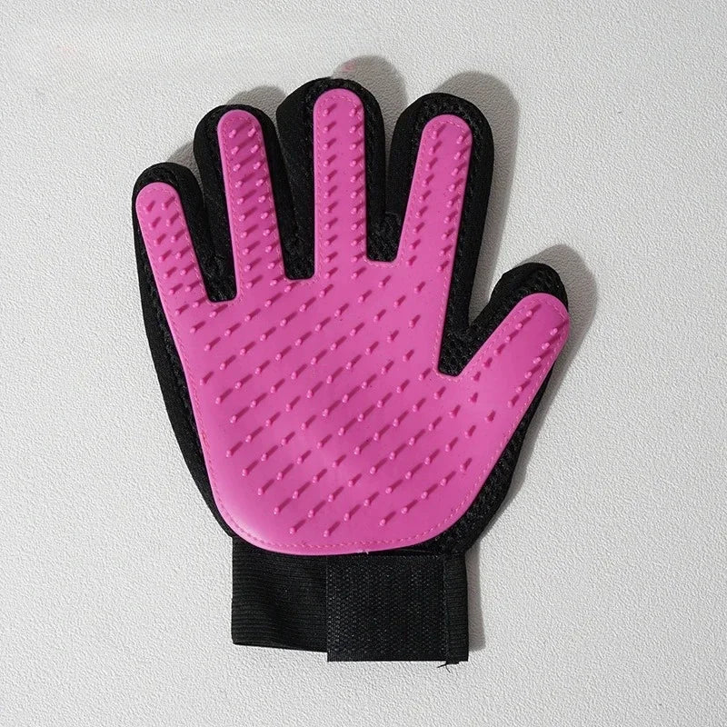 Pet Grooming Gloves Massage & Cleaning Tool for Cats & Dogs