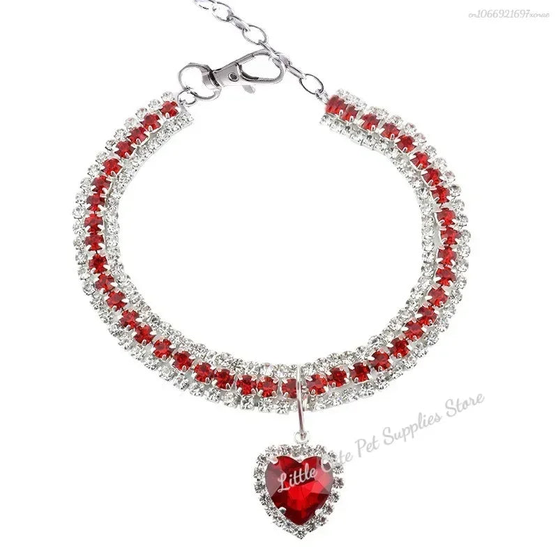 Bling Crystal Pendant Rhinestone Diamante Cat Collar
