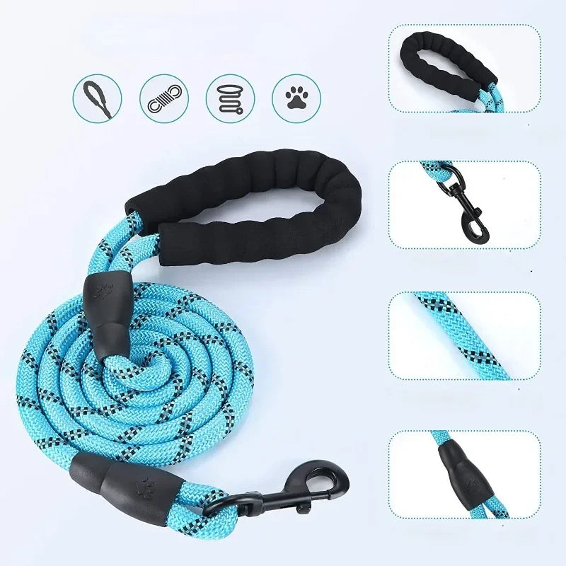 Heavy-Duty Pull & Tow Lead Strong Reflective Dog Leash