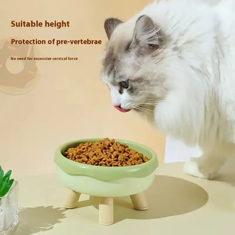 Four-Legged Pet Bowl Stylish Feeder for Cats & Small Dogs