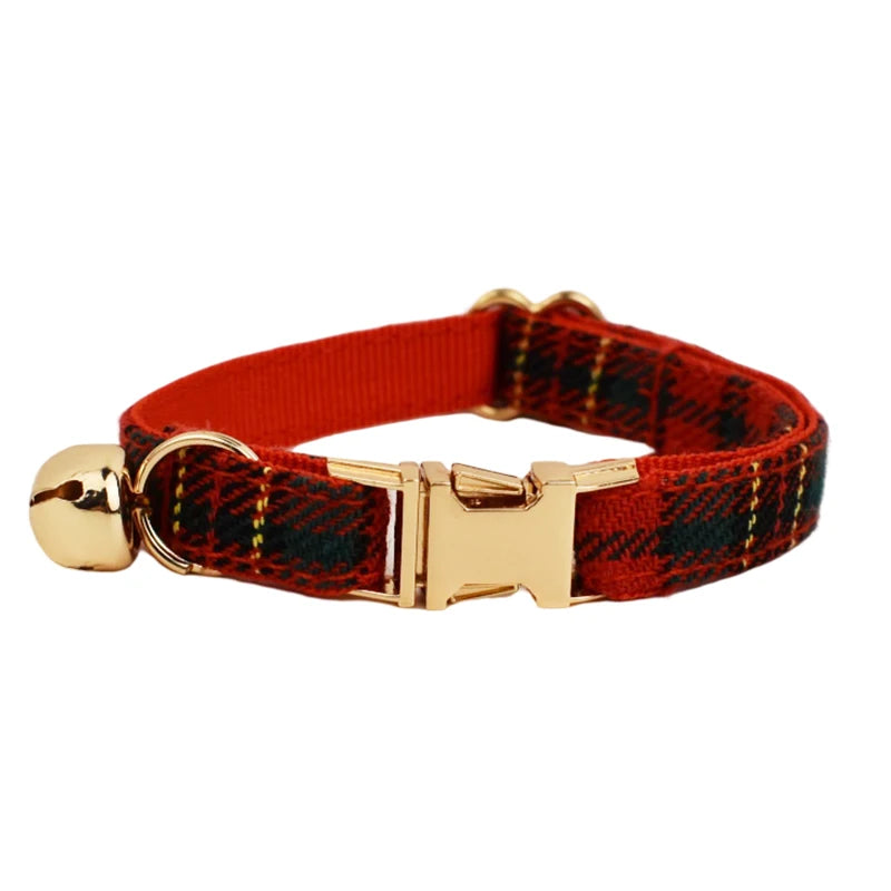 Personalized Adjustable Cat Collar with Bowknot & Bell