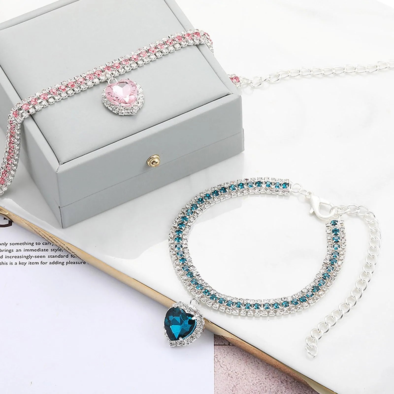 Crystal Pendant Rhinestone Diamante Pet Collar