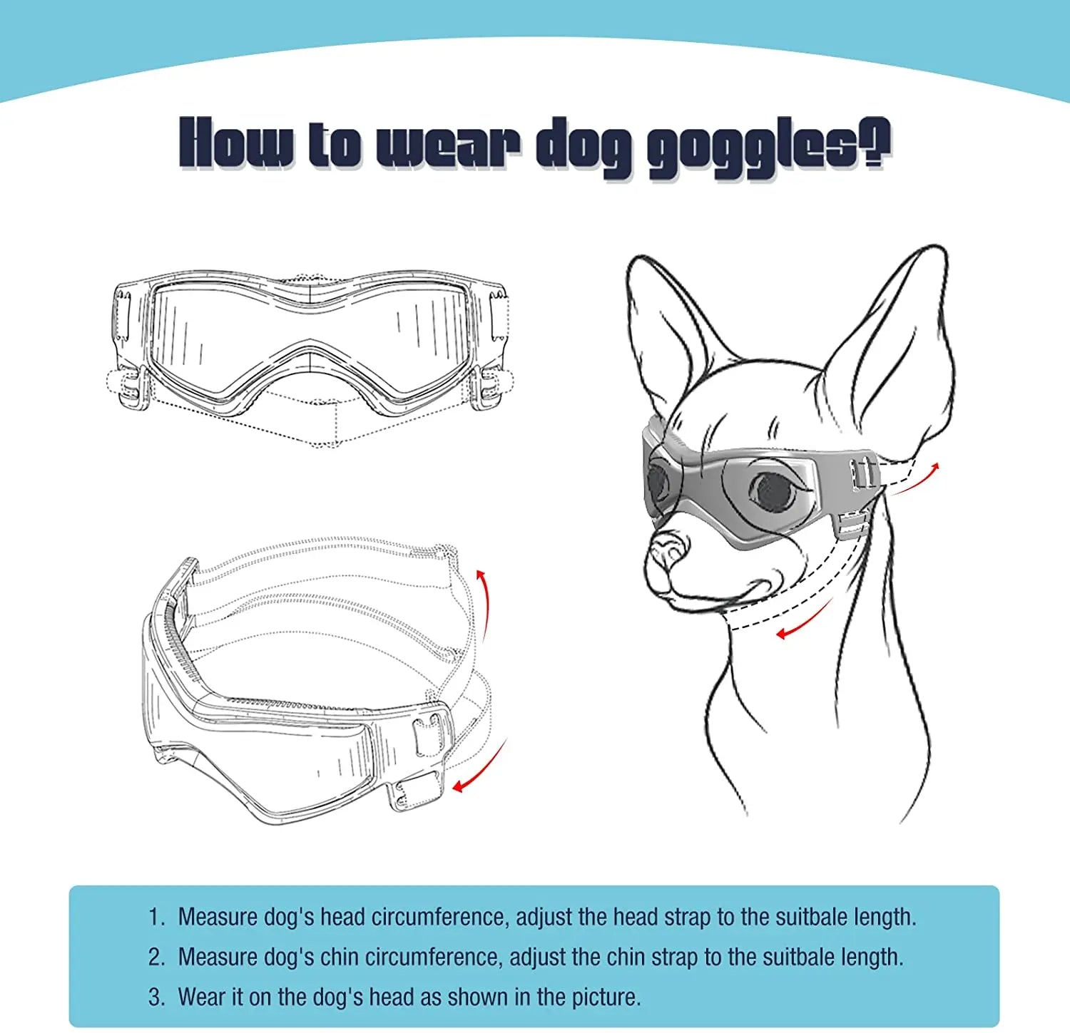 Pet UV Protection Goggles Adjustable Sunglasses for Dogs & Cats