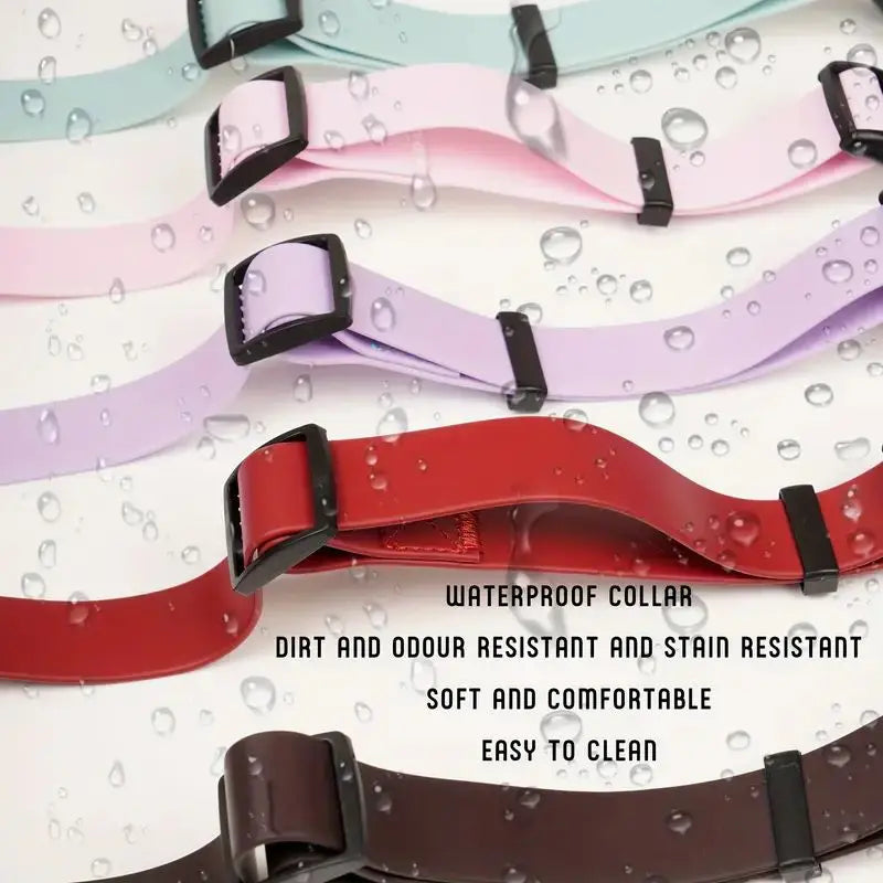 Adjustable, Soft, and Easy-to-Clean Waterproof PVC Dog Collar