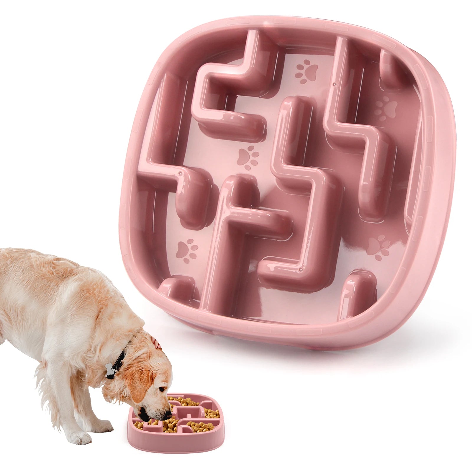 Anti-Choking Pet Bowl – Slow Feeder Dish for Dogs & Cats