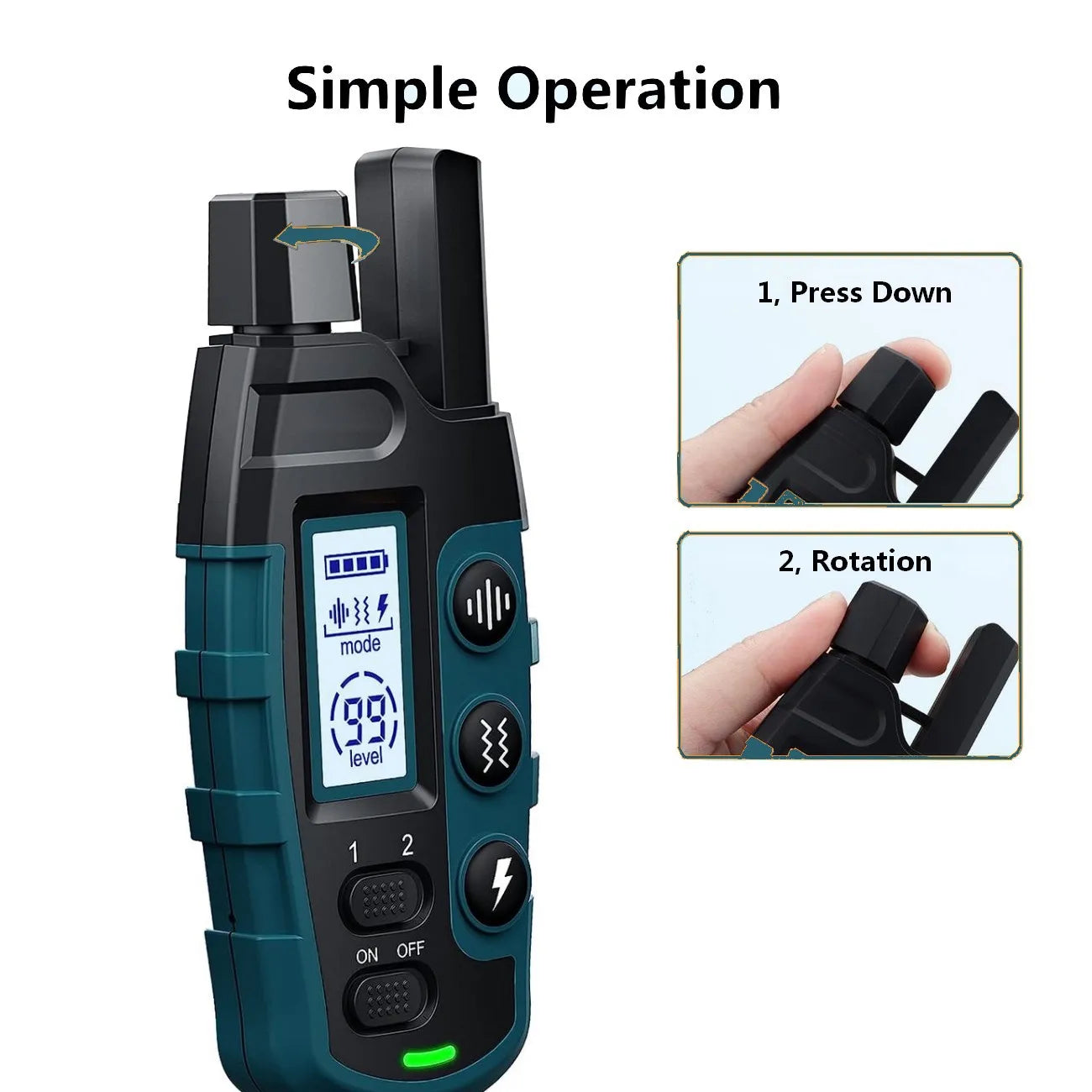 1000M Dog Training Collar – Waterproof, Shock/Vibration, for 2 Dogs