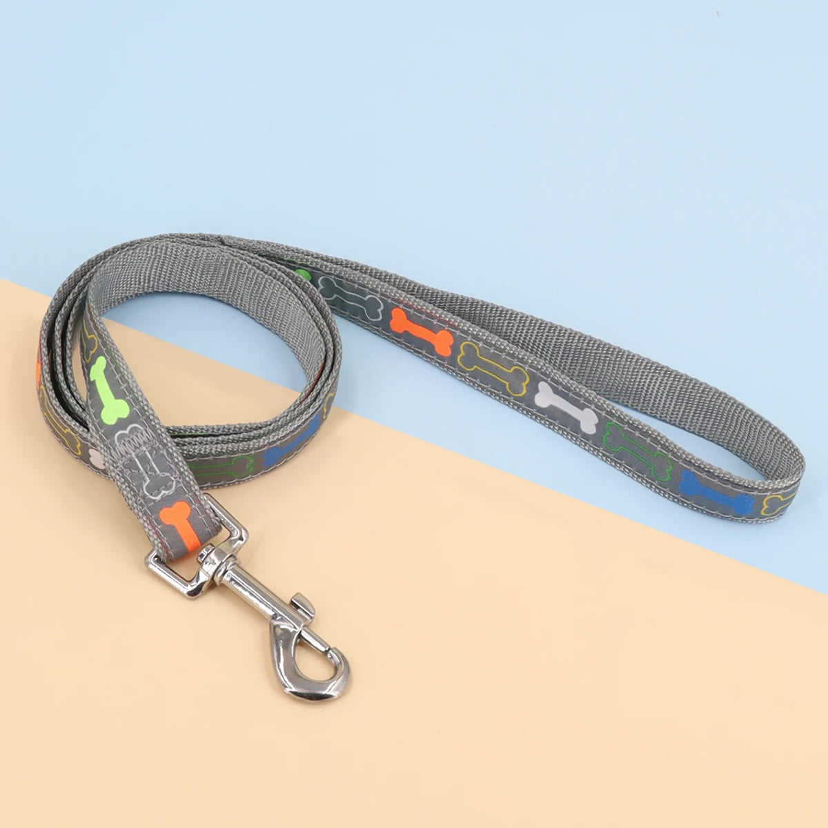 Durable Outdoor Walking Cartoon Bone Dog Leash