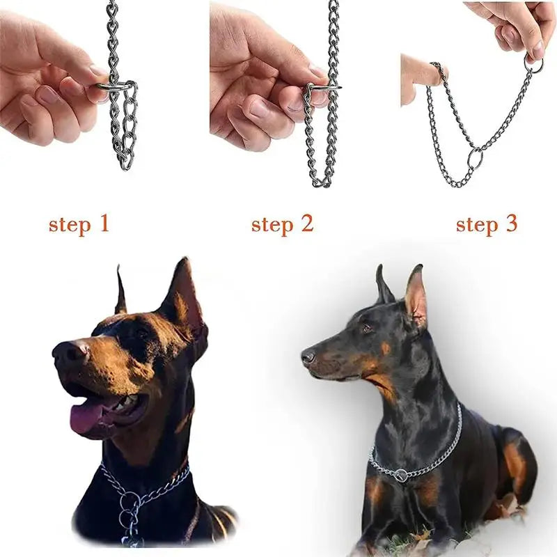 Durable Adjustable Stainless Steel Slip Chain Collar