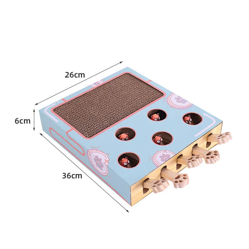 Interactive Cat Toy Hamster Machine for Teasing, Hunting & Scratching