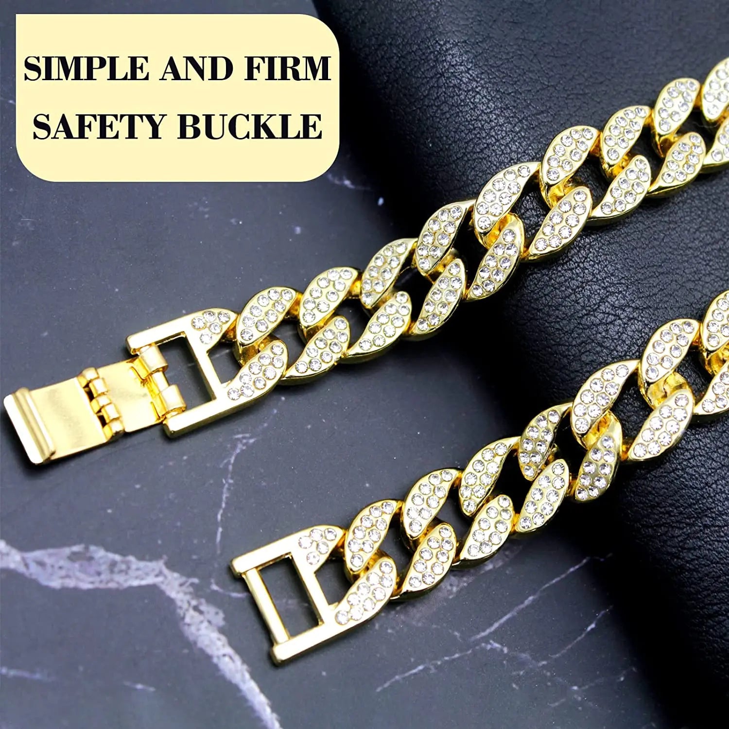 Diamond Chain Gold Cuban Link Dog & Cat Collar