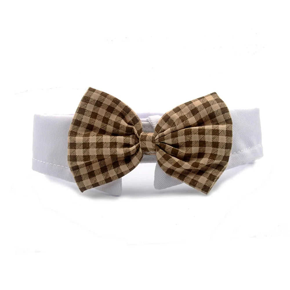 Tuxedo Neck Tie Adjustable Formal Pet Bowtie Collar