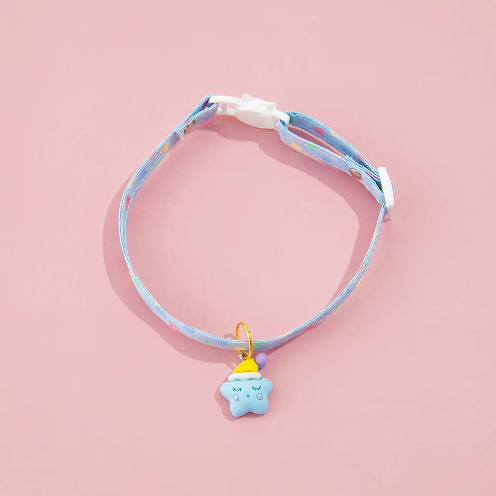 Cute Printed Pet Necklace Adjustable Cat & Puppy Collar
