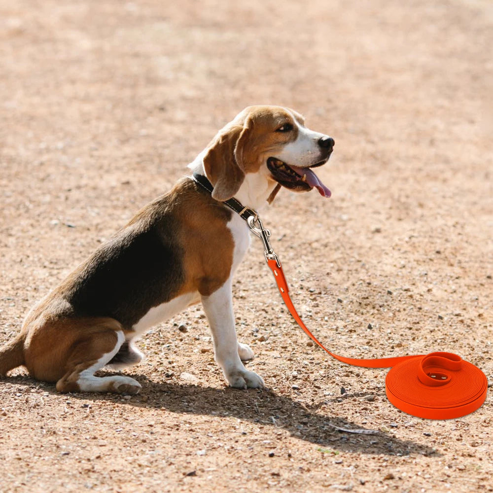 Easy-to-Clean Training Waterproof Long PVC Dog Leash