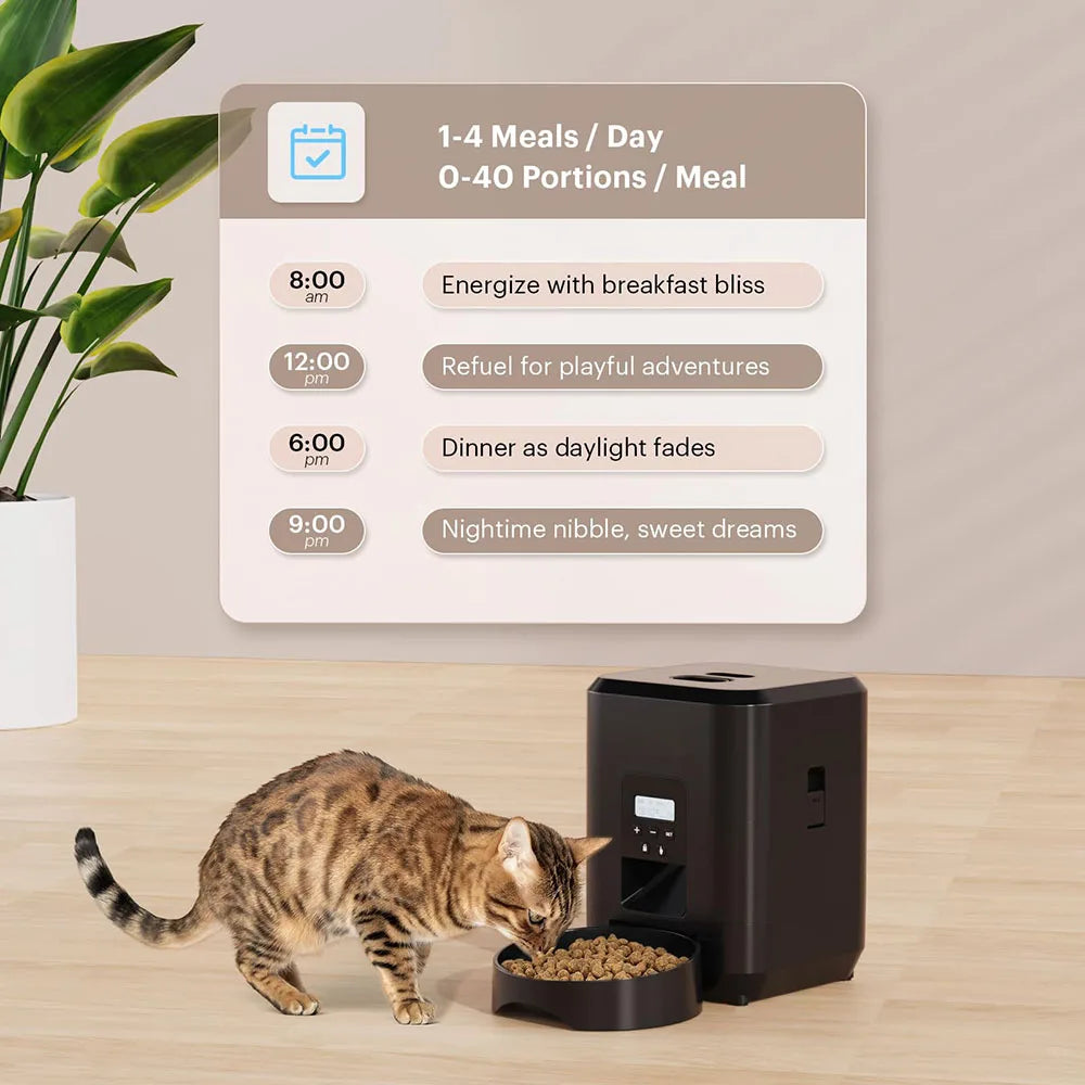 2L Smart Pet Feeder Regular & Quantitative Food Dispenser for Cats & Dogs