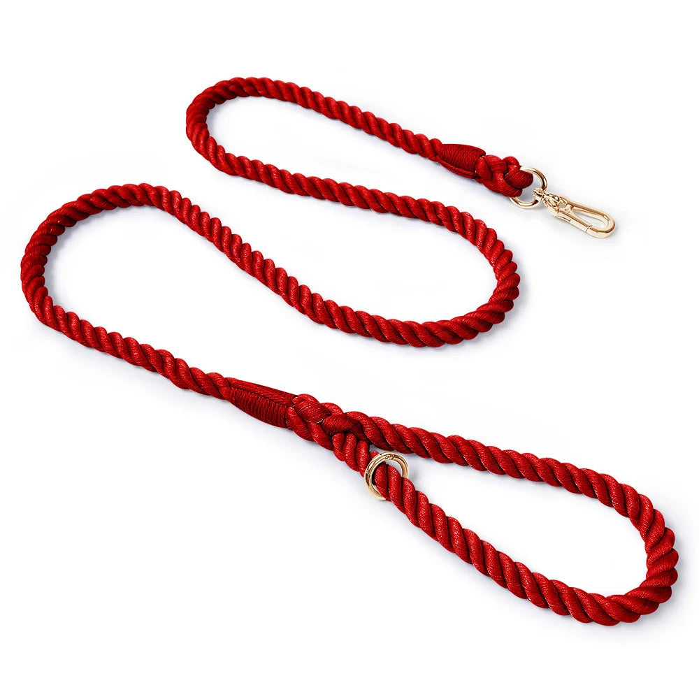 Multi-Function Hand-Woven Gradient Dog Leash