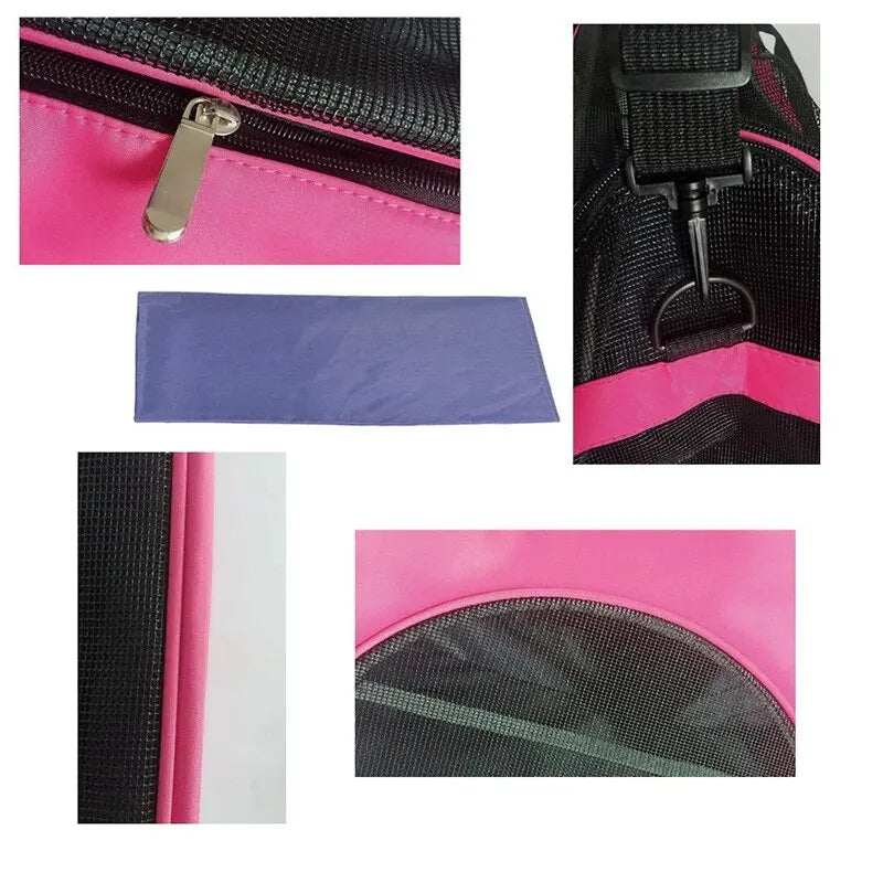 Soft-Sided Cat Carrier Portable, Folding Travel Carrier for Dogs & Cats