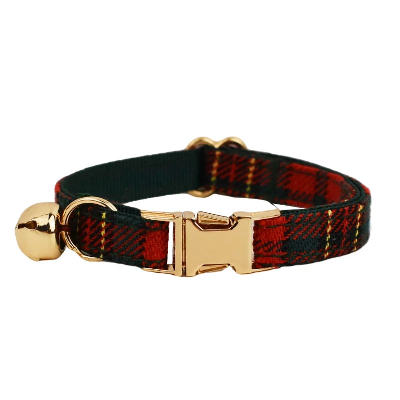 Personalized Adjustable Cat Collar with Bowknot & Bell