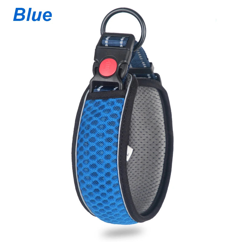 Soft Neoprene Padded Breathable Adjustable Reflective Dog Collar