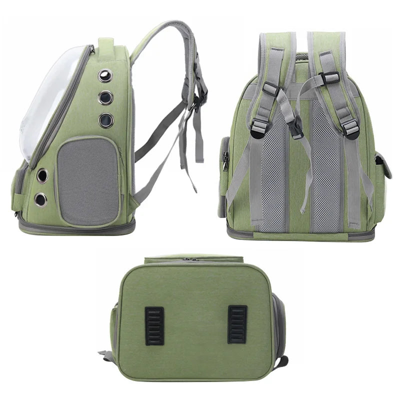 Transparent Pet Carrier Breathable Travel Backpack for Cats & Small Dogs