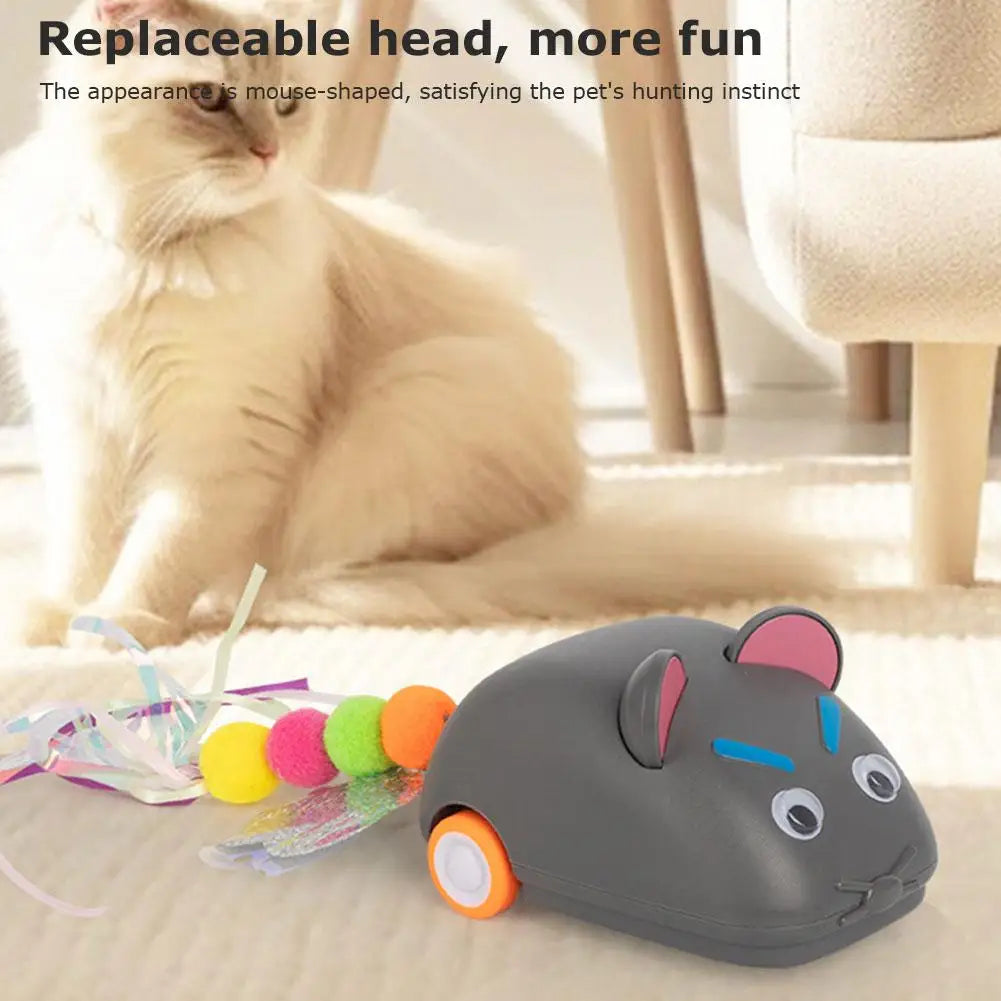 Electric Remote Control Mouse Interactive Cat Teasing Toy for Indoor Play