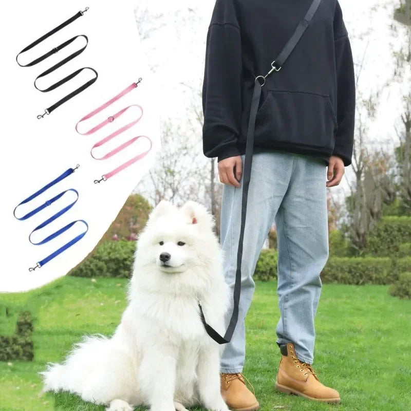 2.5cm Police-Style Training Nylon Hands-Free Dog Leash