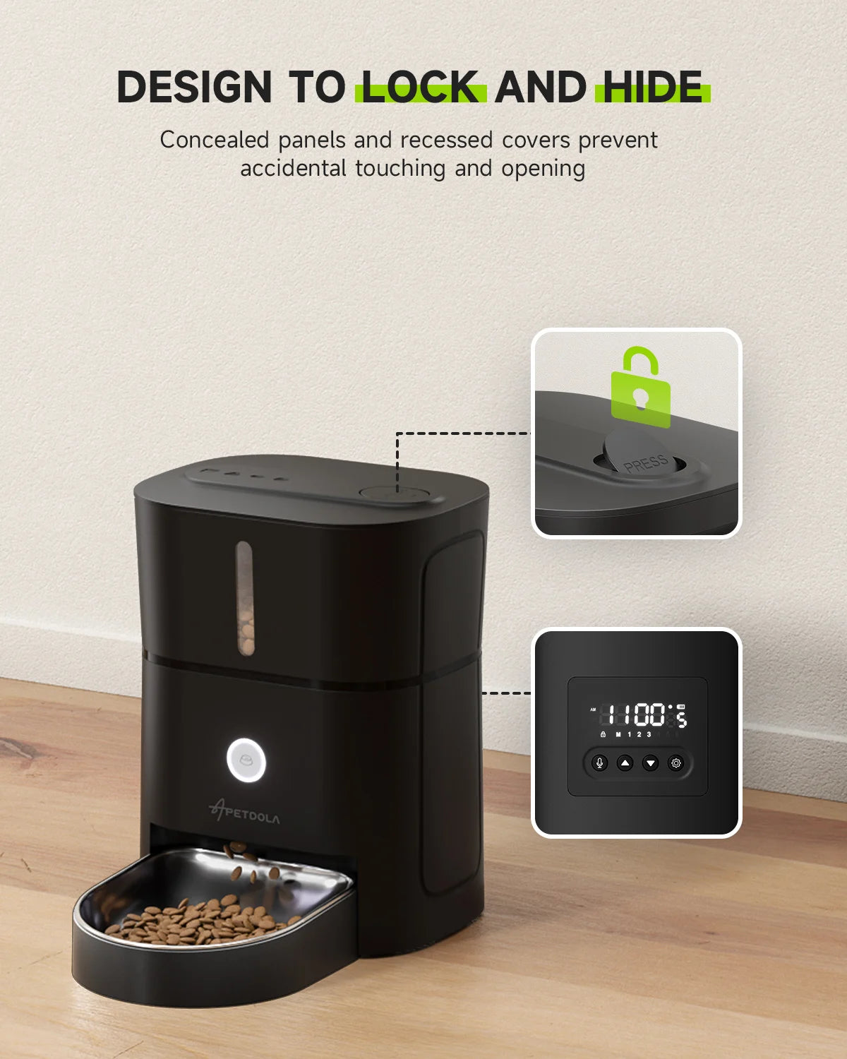 Smart Cat Feeder WiFi Remote Control & Timed Dispenser for Pets