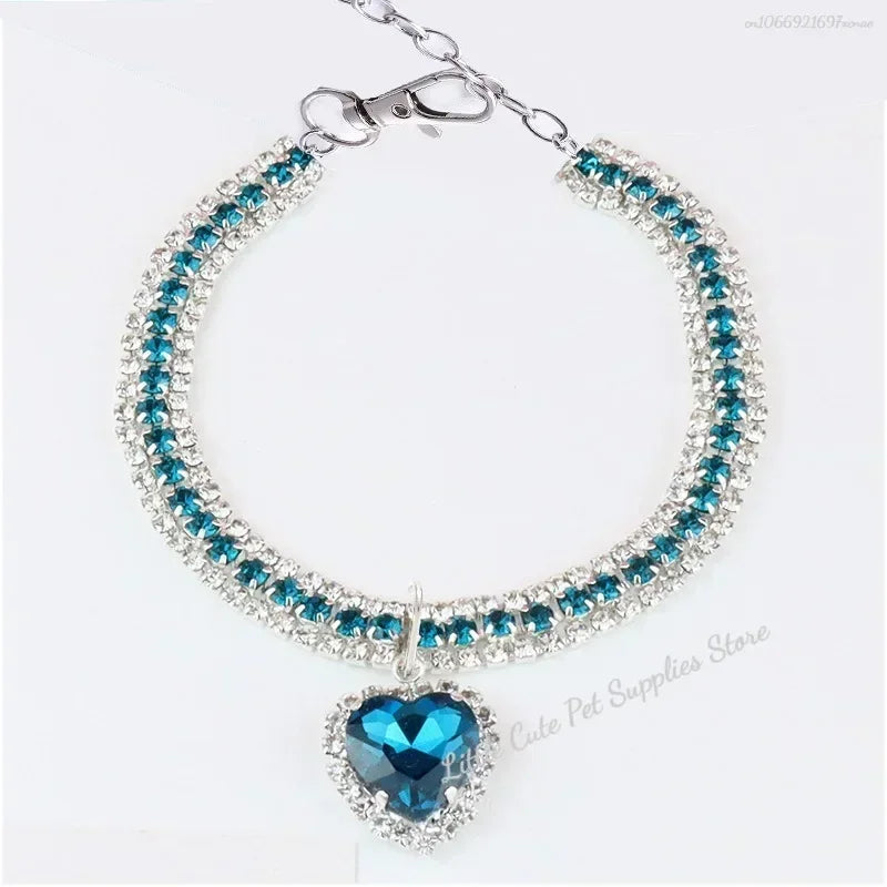 Bling Crystal Pendant Rhinestone Diamante Cat Collar