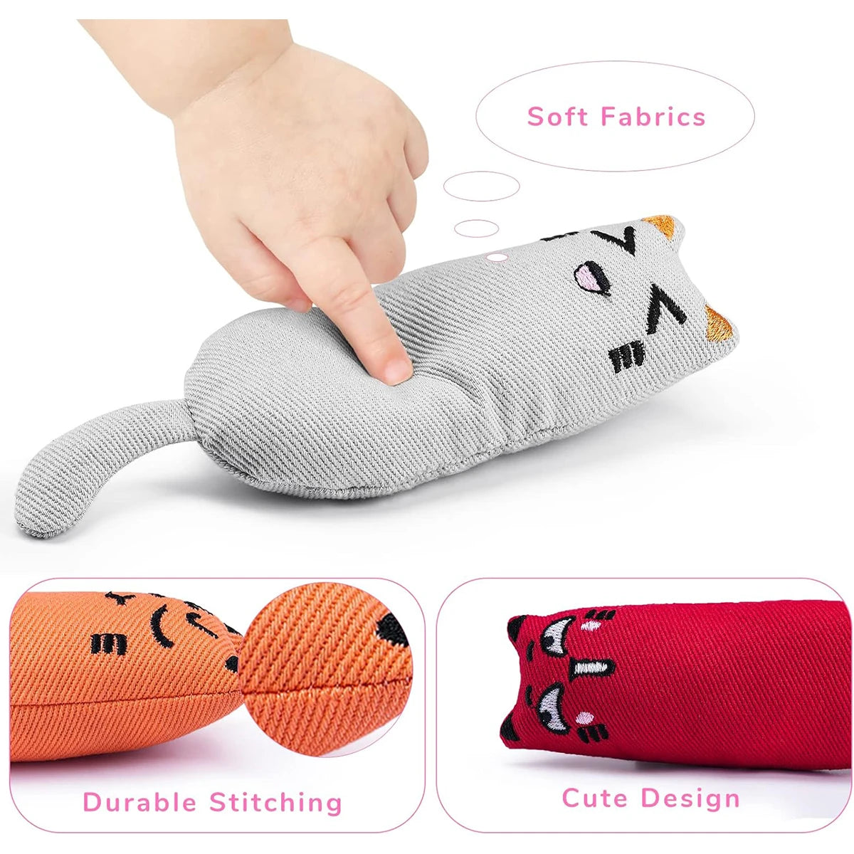Funny Catnip Chew Toy Interactive Pillow for Kittens & Cats