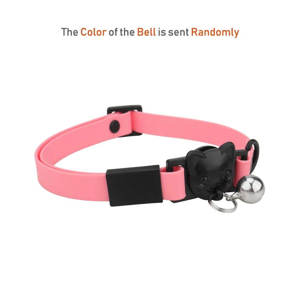 Adjustable Candy Color Kitten Waterproof PVC Cat Collar