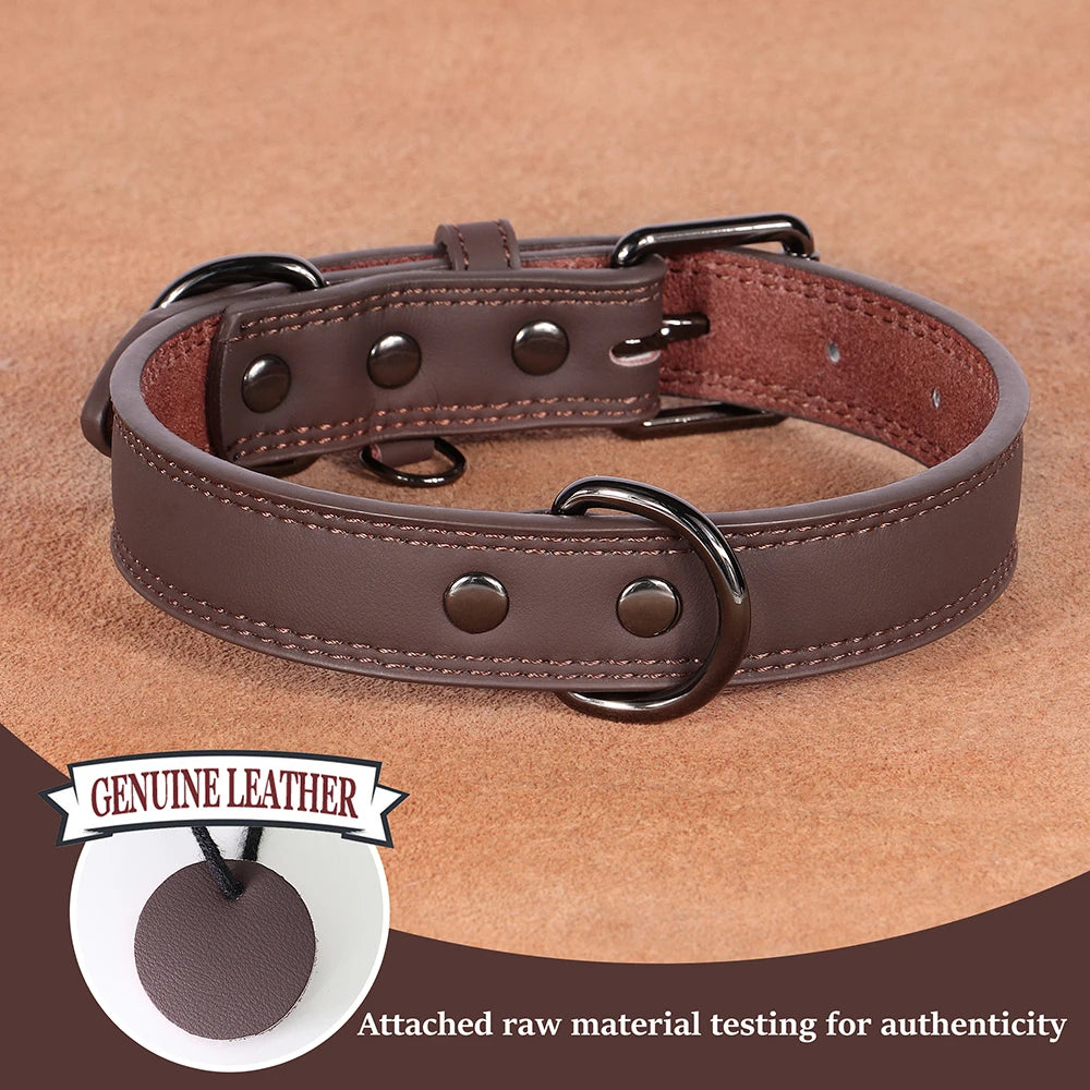 Soft & Durable Real Genuine Leather Dog Collar