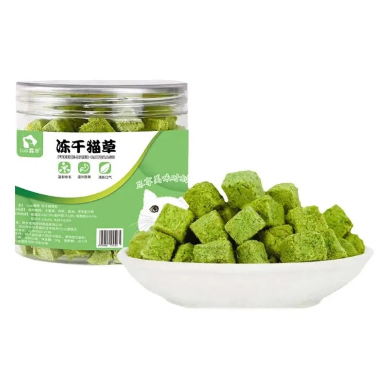 Teething Snacks Freeze-Dried Cat Grass Treats