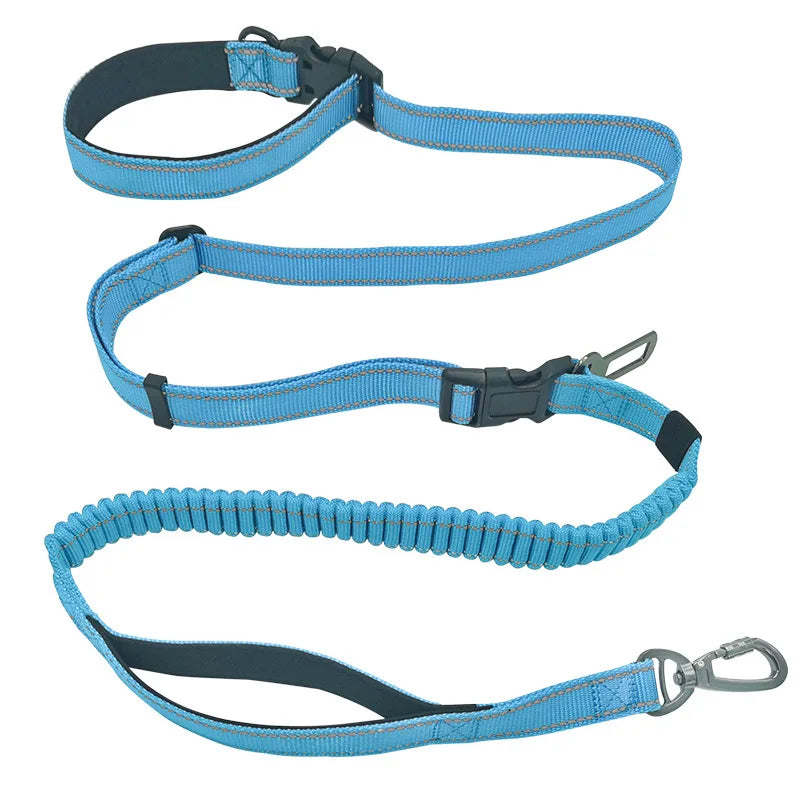 6-in-1 8ft Adjustable Bungee Waist Hands-Free Dog Leash