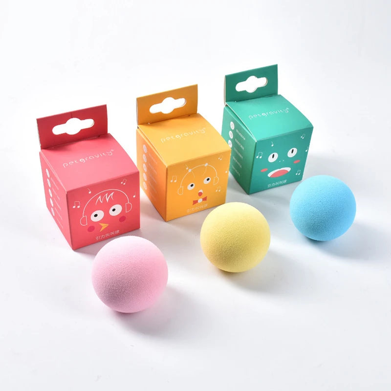 Electric Catnip Plush Ball Interactive Squeaky Toy for Kittens