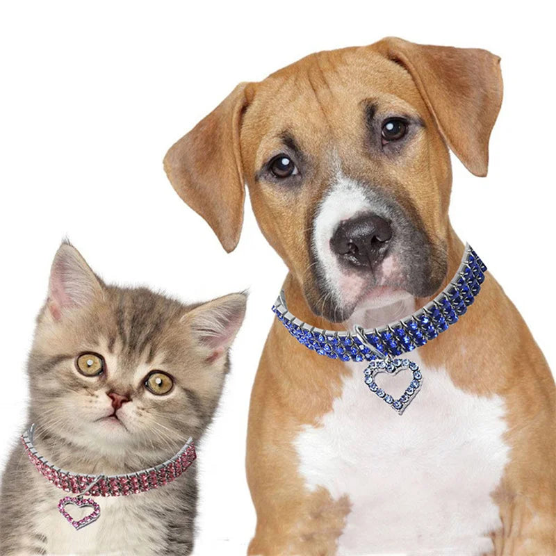Crystal Pet Bling Rhinestone Dog Collar and Leash Set