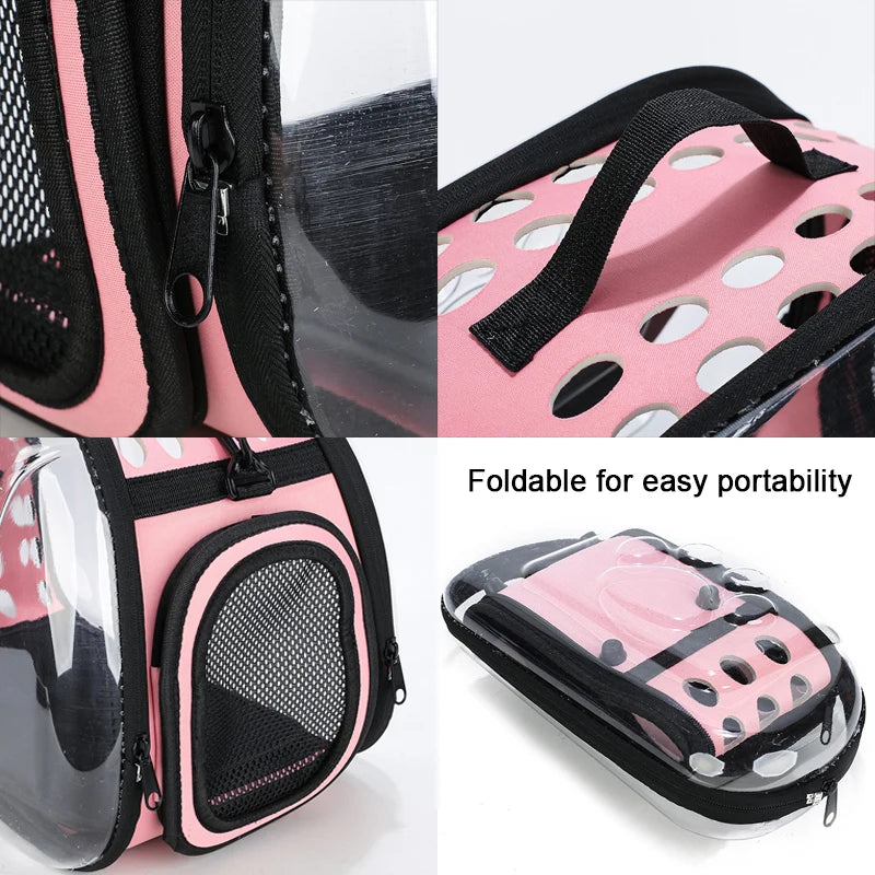 Portable Pet Carrier Backpack Breathable Travel Cage for Dogs & Cats