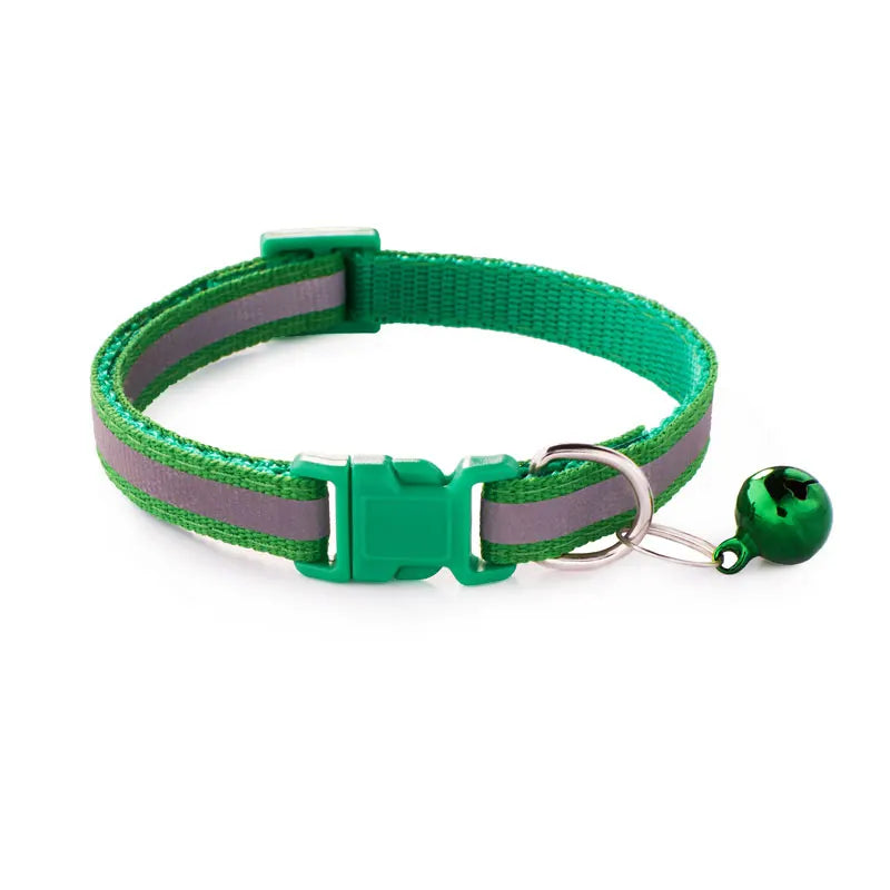 Safety Breakaway Buckle and Bell Reflective Cat Collar