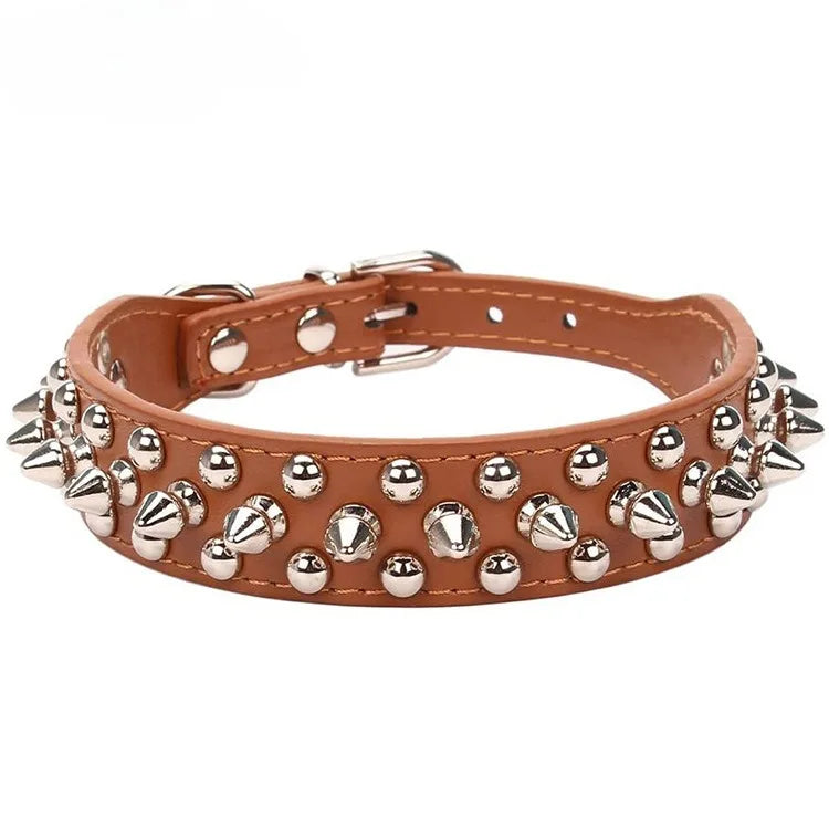 Engraved Pet ID Tag Customized PU Leather Dog Collar