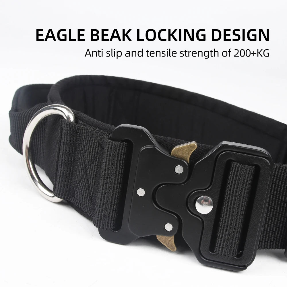 Heavy-Duty Rugged Zinc Alloy Tactical Dog Collar