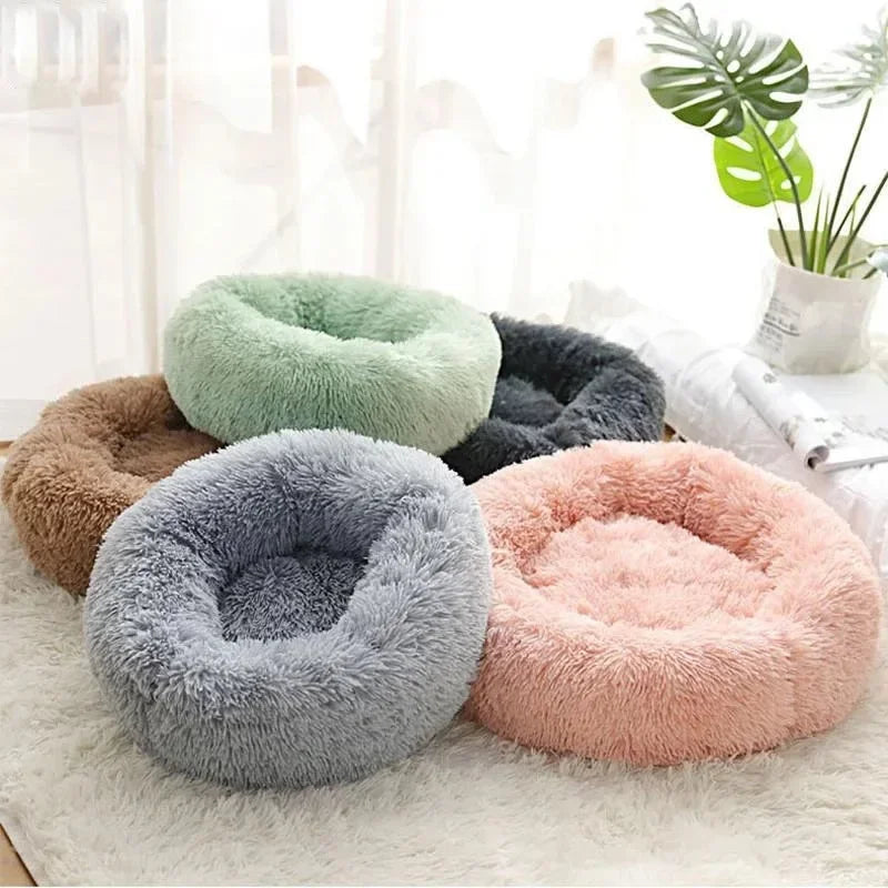 Round Cushion Ultra Soft Donut Cuddler Pet Bed
