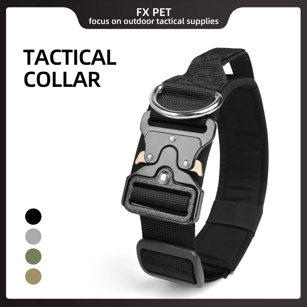 Heavy-Duty Rugged Zinc Alloy Tactical Dog Collar
