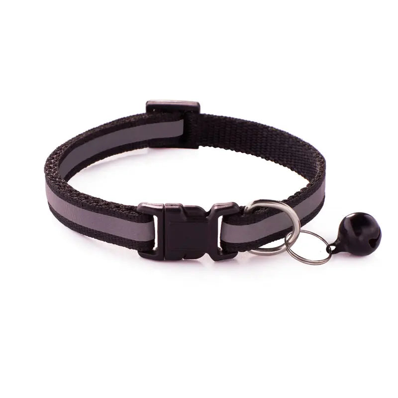 Safety Breakaway Buckle and Bell Reflective Cat Collar