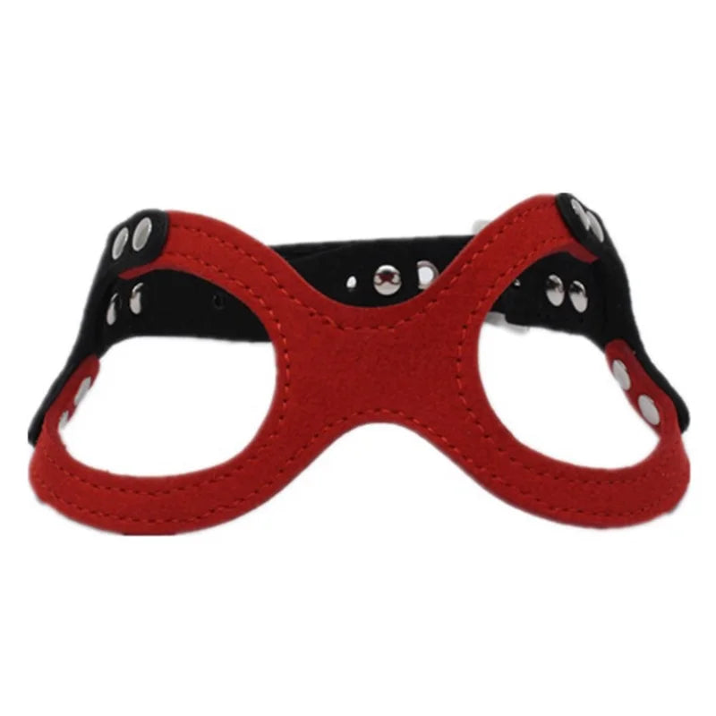 Soft Suede Leather Pet Harness Adjustable Chest Belt for Small Dogs