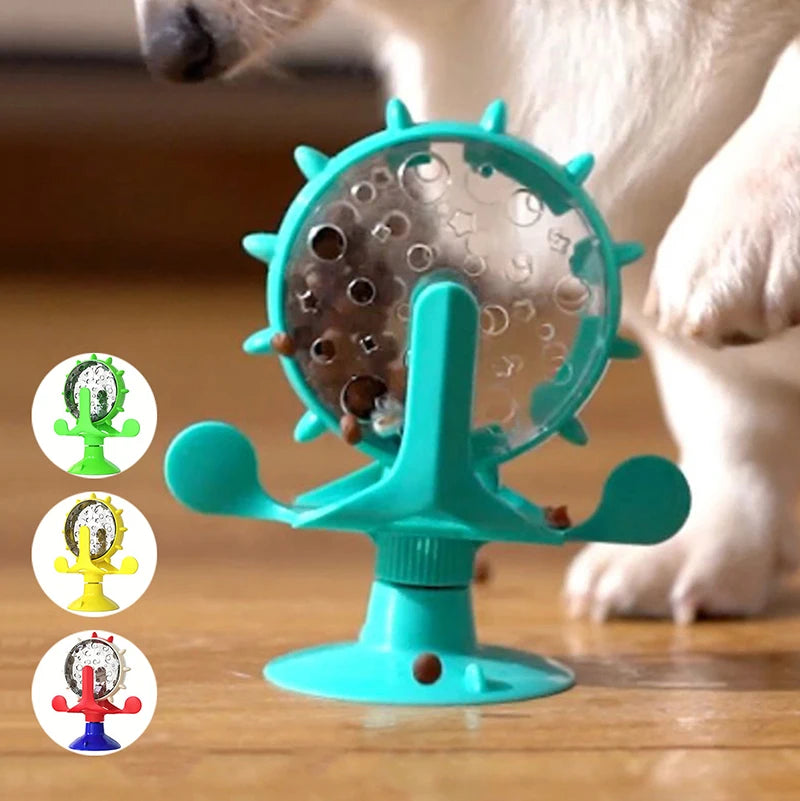 Interactive Cat Feeding Windmill Toy Food Dispenser & IQ Trainer