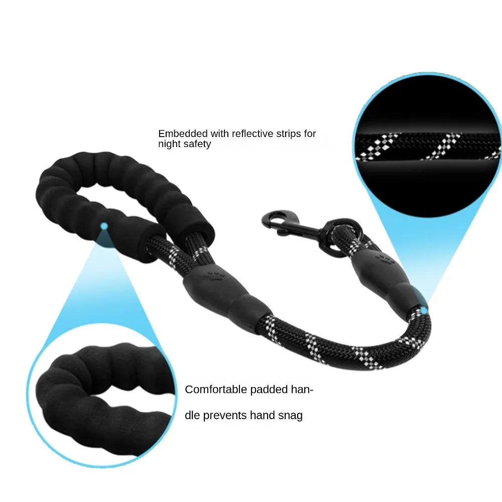 Soft, Heavy-Duty Lead Comfortable Short Training Dog Leash